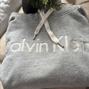Calvin Klein Gray Relaxed Hoodie Sweatshirt